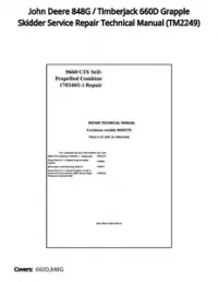 John Deere 848G / Timberjack 660D Grapple Skidder Service Repair Technical Manual - TM2249 preview
