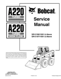 Bobcat A220 Turbo Skid Steer Loader Service Repair Workshop Manual 519611001-519711001 preview