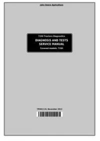 John Deere 7330 2WD or MFWD Tractors Diagnosis and Tests Service Manual - TM401119 preview