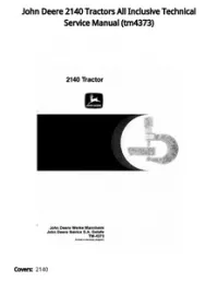John Deere 2140 Tractors All Inclusive Technical Service Manual - tm4373 preview