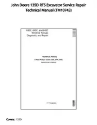 John Deere 135D RTS Excavator Service Repair Technical Manual - TM10743 preview