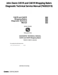 John Deere C451R and C461R Wrapping Balers Diagnostic Technical Service Manual - TM302319 preview
