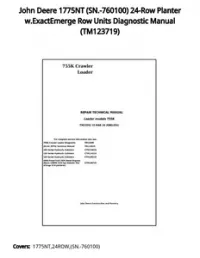 John Deere 1775NT (SN.-760100) 24-Row Planter w.ExactEmerge Row Units Diagnostic Manual - TM123719 preview
