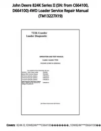 John Deere 824K Series II (SN: from C664100  D664100) 4WD Loader Service Repair Manual - TM13227X19 preview
