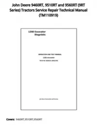 John Deere 9460RT  9510RT and 9560RT (9RT Series) Tractors Service Repair Technical Manual - TM110919 preview