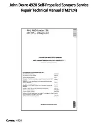 John Deere 4920 Self-Propelled Sprayers Service Repair Technical Manual - TM2124 preview