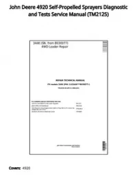 John Deere 4920 Self-Propelled Sprayers Diagnostic and Tests Service Manual - TM2125 preview