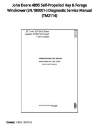 John Deere 4895 Self-Propelled Hay & Forage Windrower (SN.180001-) Diagnostic Service Manual - TM2114 preview