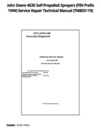 John Deere 4630 Self-Propelled Sprayers (PIN Prefix 1NW) Service Repair Technical Manual - TM803119 preview