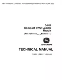 John Deere 344K Compactor 4WD Loader Repair Technical Manual - TM12930 preview