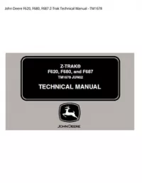 John Deere F620  F680  F687 Z-Trak Technical Manual - TM1678 preview