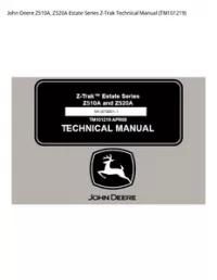 John Deere Z510A  Z520A Estate Series Z-Trak Technical Manual - TM101219 preview