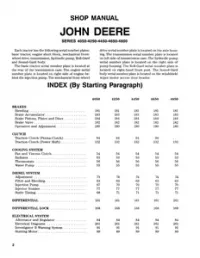 John Deere 4050 4250 4450 4650 and 4850 Tractors Repair Service Manual  preview