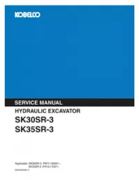 Kobelco SK30SR-3/SK35SR-3 Hydraulic Excavator Service Repair Manual preview