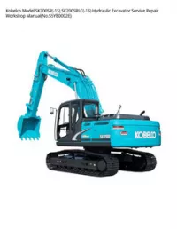 Kobelco Model SK200SR(-1S) SK200SRLC(-1S) Hydraulic Excavator Service Repair Workshop - ManualNo.S5YB0002E preview