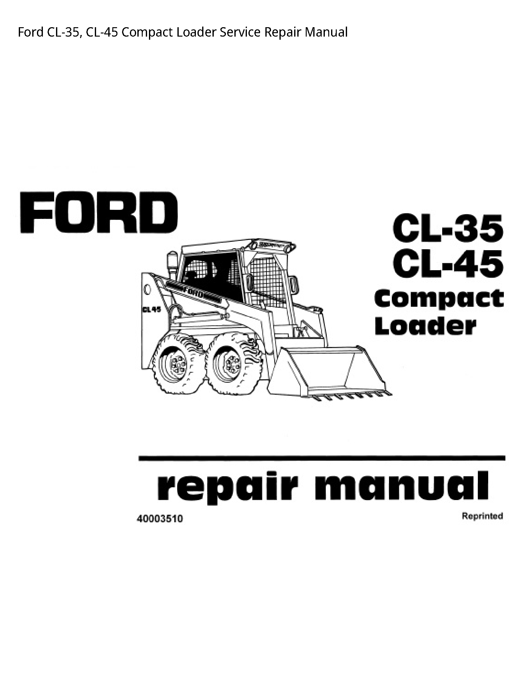 Ford CL-35 Compact Loader manual