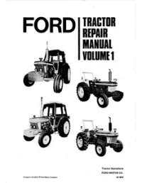Ford “Series 10” 3 and 4-cylinder Agricultural Trcotr Service Repair Manual preview