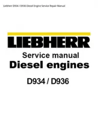 Liebherr D934 / D936 Diesel Engine Service Repair Manual preview