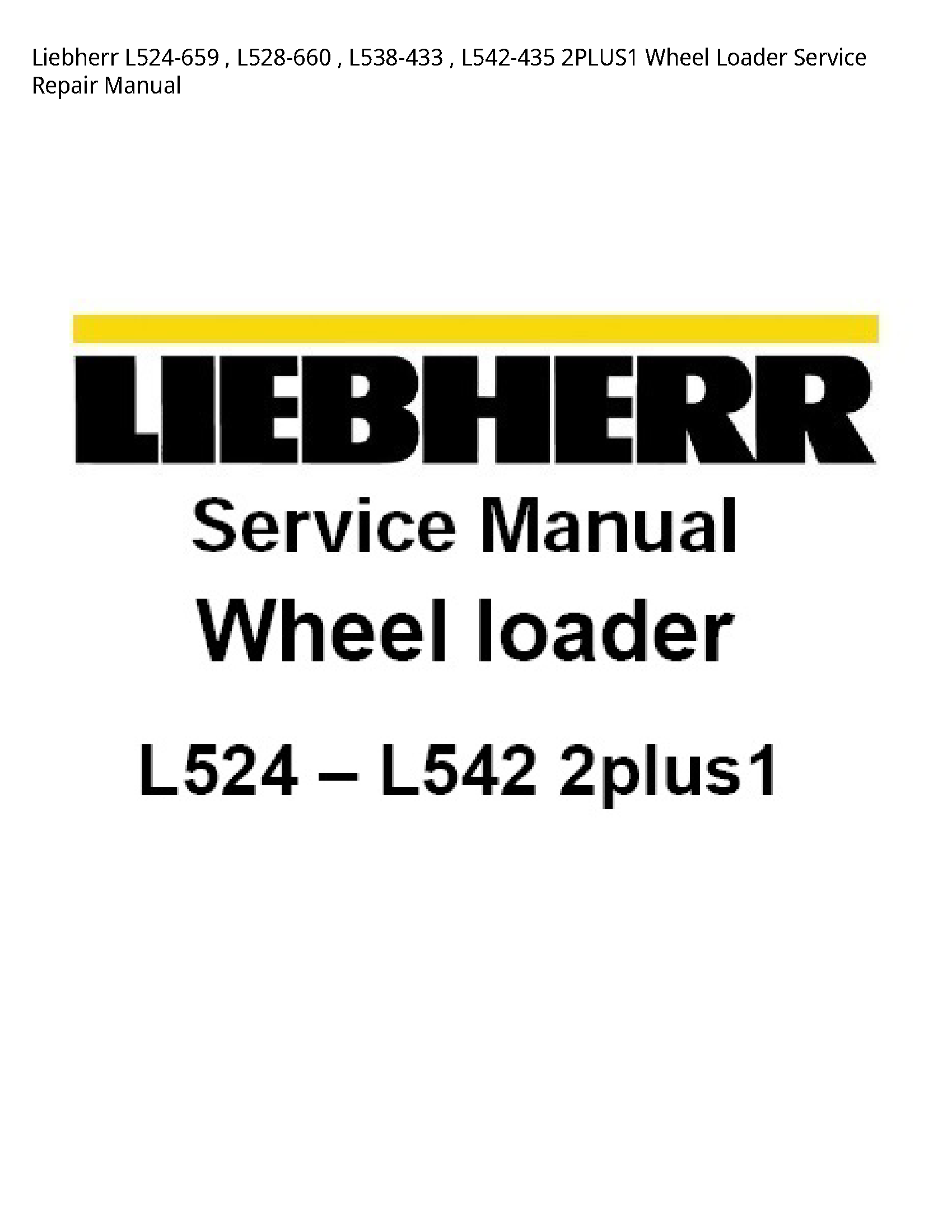 Liebherr L524-659 Wheel Loader manual
