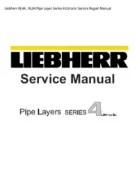 Liebherr RL44   RL64 Pipe Layer Series 4 Litronic Service Repair Manual preview