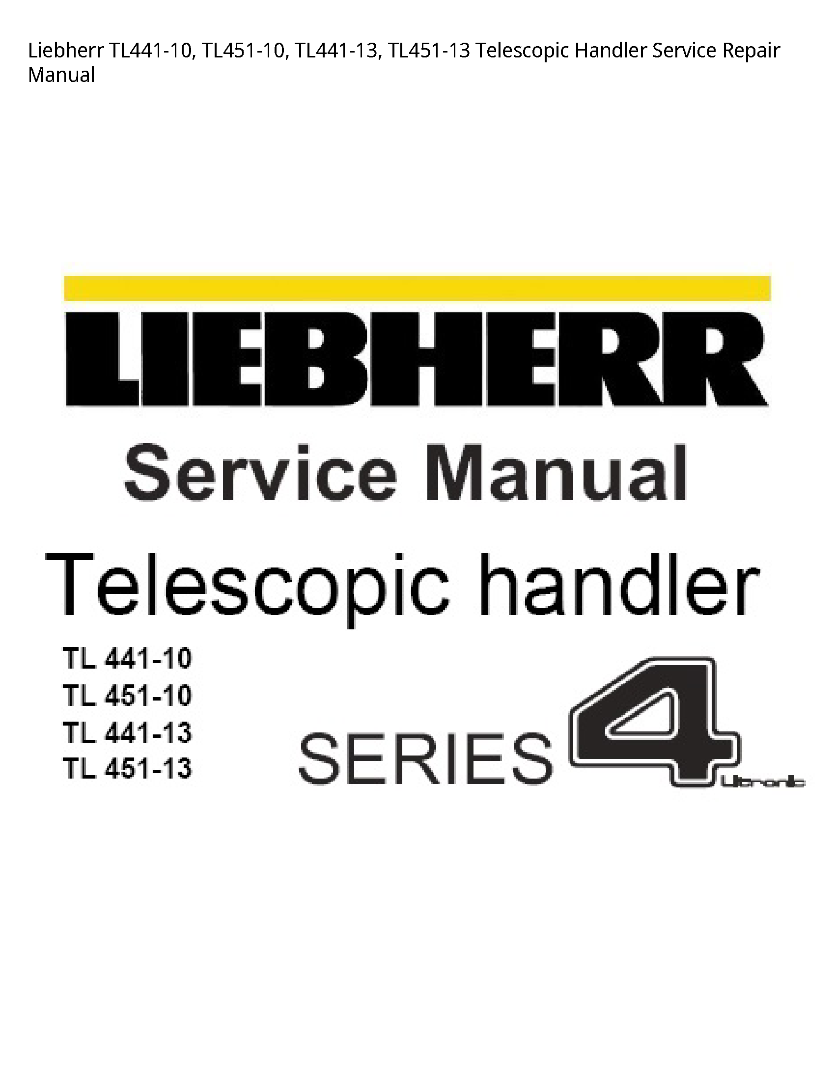 Liebherr TL441-10 Telescopic Handler manual