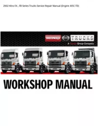 2002 Hino FA   FB Series Trucks Service Repair Manual (Engine - J05C-TD preview