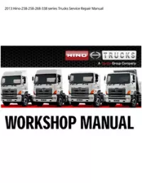 2013 Hino-238-258-268-338 series Trucks Service Repair Manual preview