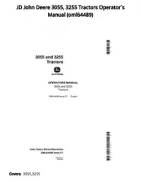 JD John Deere 3055  3255 Tractors Operator`s Manual - oml64489 preview
