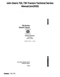 John Deere 720  730 Tractors Technical Service Manual - sm2020 preview