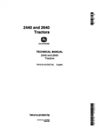 John Deere 2440  2640 Tractors (SN. 341000-) All Inclusive Technical Service Manual - tm1219 preview