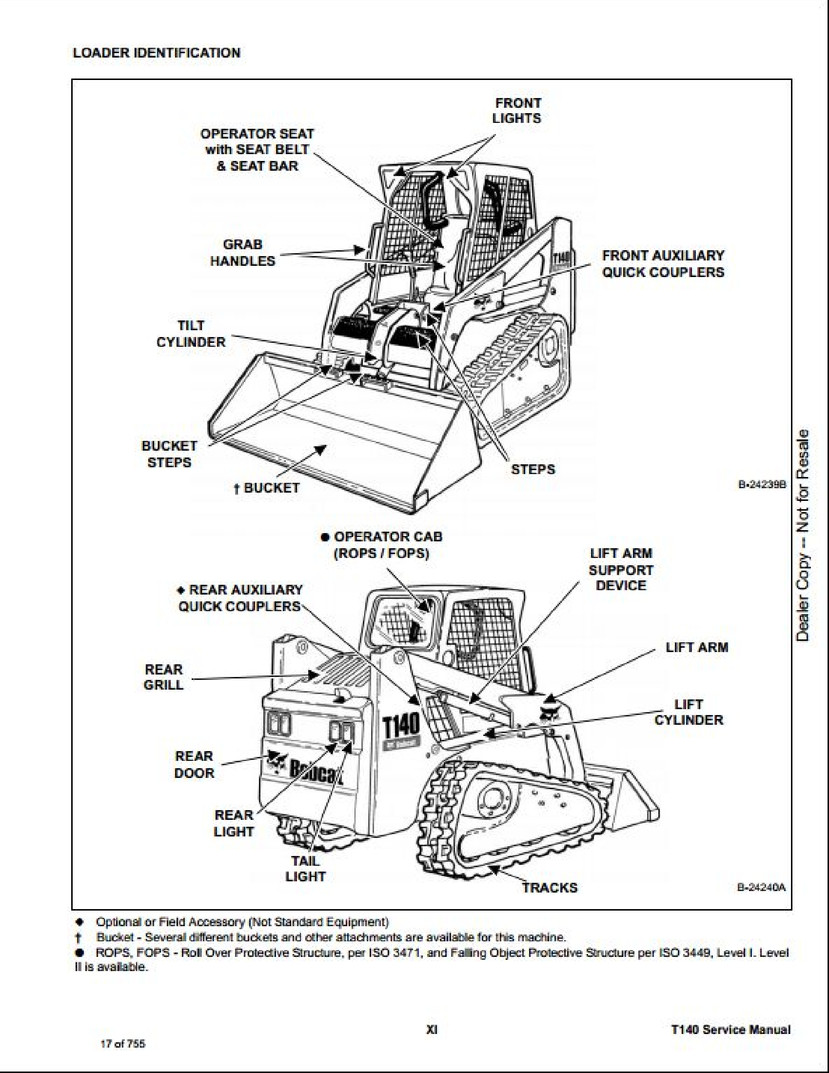 Bobcat 853H Skid Steer Loader manual