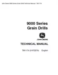 John Deere 9000 Series Grain Drills Technical Manual - TM1174 preview