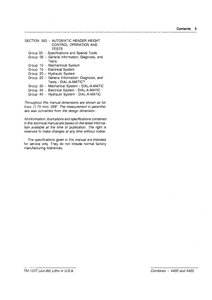 John Deere 4420 Combines Technical manual
