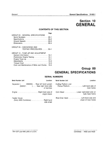 John Deere 4420 Combines Technical service manual