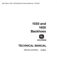 John Deere 1550  1650 Backhoes Technical Manual - TM1245 preview