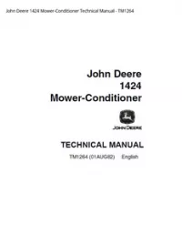 John Deere 1424 Mower-Conditioner Technical Manual - TM1264 preview