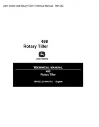 John Deere 488 Rotary Tiller Technical Manual - TM1252 preview