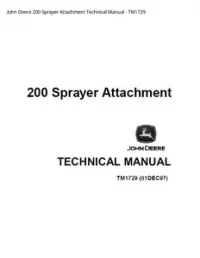John Deere 200 Sprayer Attachment Technical Manual - TM1729 preview