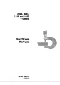 John Deere 2955  3055  3155  3255 Tractors Technical Manual - TM4449 preview