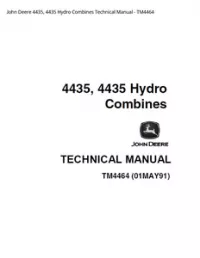 John Deere 4435  4435 Hydro Combines Technical Manual - TM4464 preview