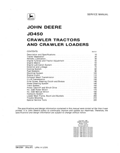 John Deere SM2064 manual