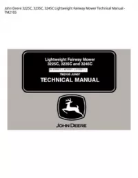 John Deere 3225C  3235C  3245C Lightweight Fairway Mower Technical Manual - TM2105 preview