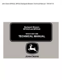 John Deere BP45LE  BP65LE Backpack Blowers Technical Manual - TM104119 preview