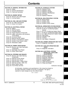 John Deere 6600 Self-Propelled Sprayers Technical manual