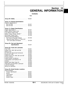 John Deere 430 LAWN GARDEN TRACTOR service manual