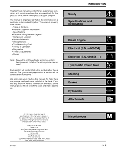 John Deere 2653A Diesel Professional Utility Mower Technical service manual