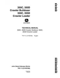 John Deere 350C  350D Crawler Bulldozer & 350C  355D Crawler Loader Technical Manual - TM1115 preview