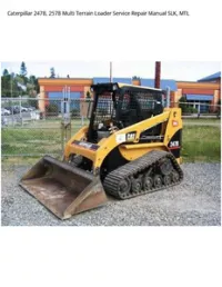 Caterpillar 247B  257B Multi Terrain Loader Service Repair Manual SLK  MTL preview
