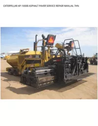 CATERPILLAR AP-1000B ASPHALT PAVER SERVICE REPAIR MANUAL 7HN preview