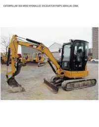 CATERPILLAR 303 MINI HYDRAULIC EXCAVATOR PARTS MANUAL DMA preview